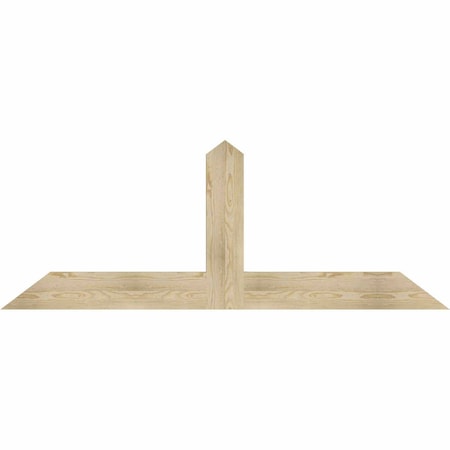 Ekena Millwork Portland Rough Sawn Timber Gable Bracket, Douglas Fir, 72"W x 27"H x 2"D x 6"F, 9/12 Pitch GBW072X27X0206POR00RDF